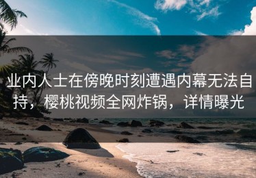 业内人士在傍晚时刻遭遇内幕无法自持，樱桃视频全网炸锅，详情曝光