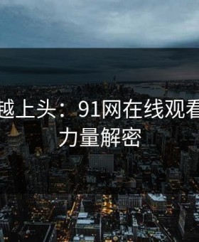 越冷门越上头：91网在线观看的神秘力量解密